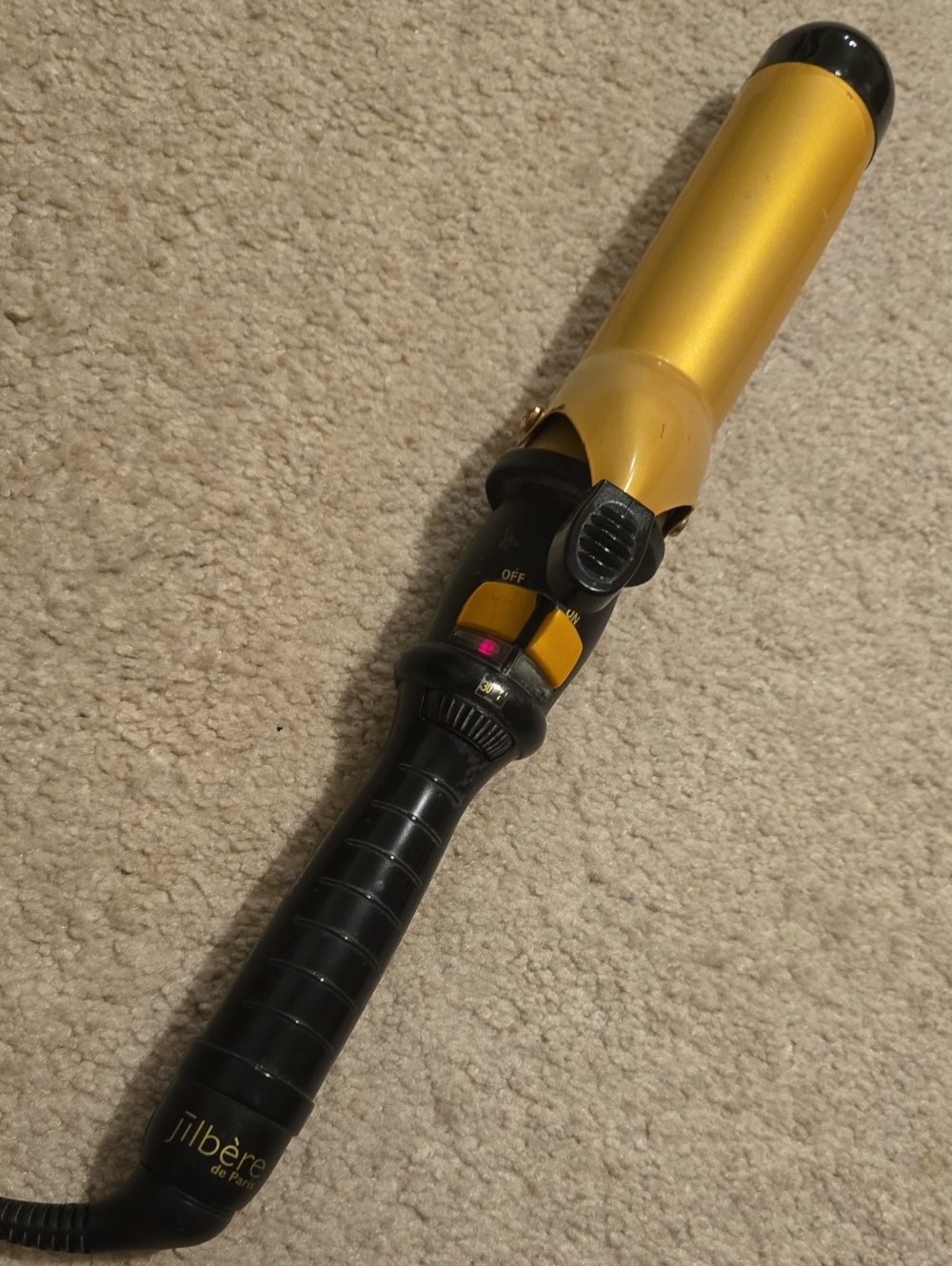 Jilbere de Paris 1 1/2 Inch Gold Curling Iron